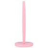 Pink Paper Towel Holder Countertop with 2 Hooks, Stainless Steel,