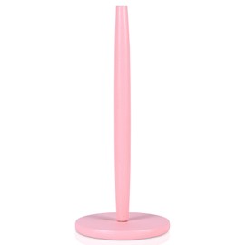 Pink Paper Towel Holder Countertop with 2 Hooks, Stainless Steel, Paper Towel Stand Holder 11" X 5.1" for Kitchen Bathroom Farmhouse Essentials Decor Accessories