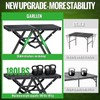 GARLLEN Folding Grill Table, Portable Barbecue Table with Triangular Support,