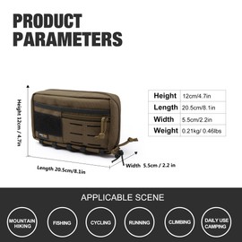 Mardingtop Molle Cordura Tactical Utility Pouch,Military Small Molle Pouch，EDC Tool Pouch Bag