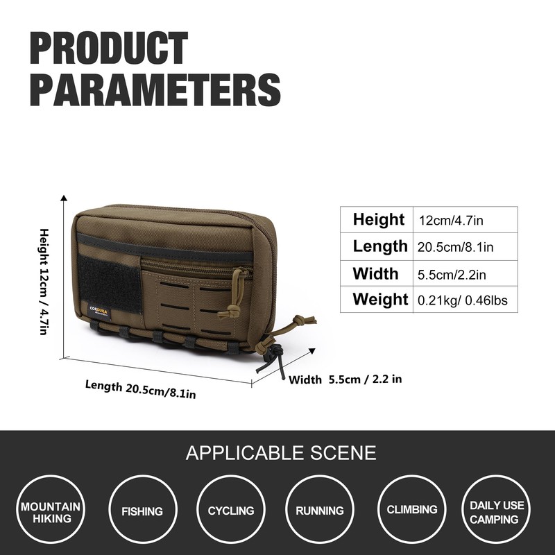 Mardingtop Molle Cordura Tactical Utility Pouch,Military Small Molle Pouch，EDC Tool