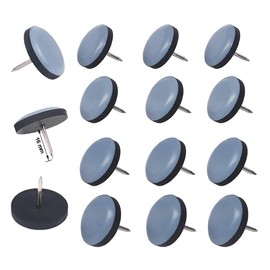 Teflon Furniture Gliders Round with Nail Diameter 30 mm Pack of 16 - 5 mm Thick / PTFE - Coating/Teflon Gliders/Chair Glides