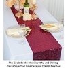 ShinyBeauty Burgundy Sequin Table Runner, Burgundy Baby Shower Decorations, Glitter