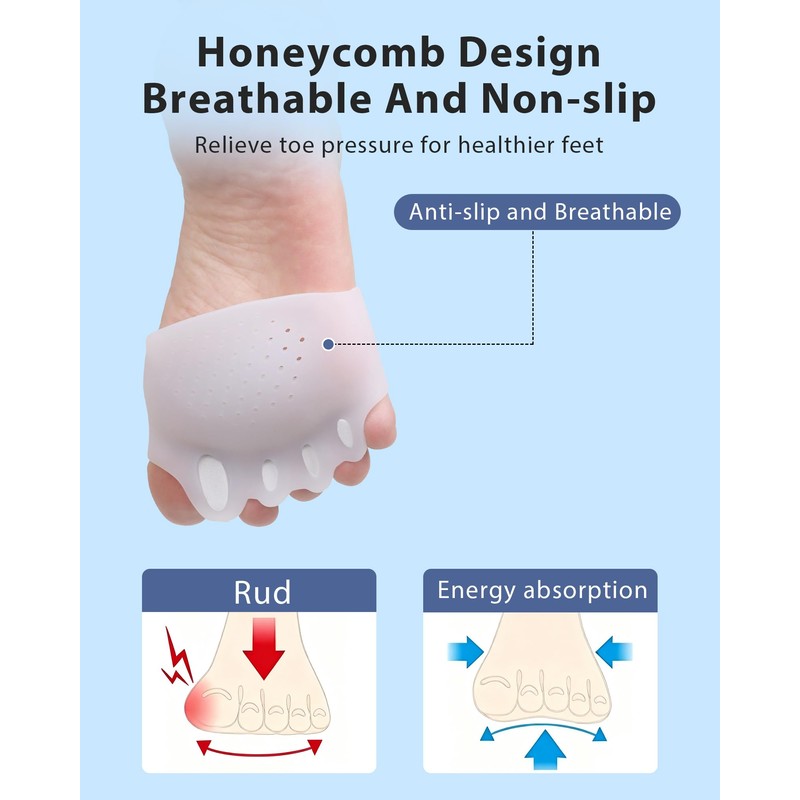 Jalopink Upgrade Silicone Toe Separators, Spacers Bunion Corrector for Women