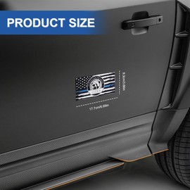 QZTYTY 5PCS Thin Blue Line Sticker Code 4, Blue Line Flag Sticker, American Flag Thin Blue Line Decal, Universal Police Support Stickers Car Decor Accessories for Cars Trucks Window Phone Cases Laptop