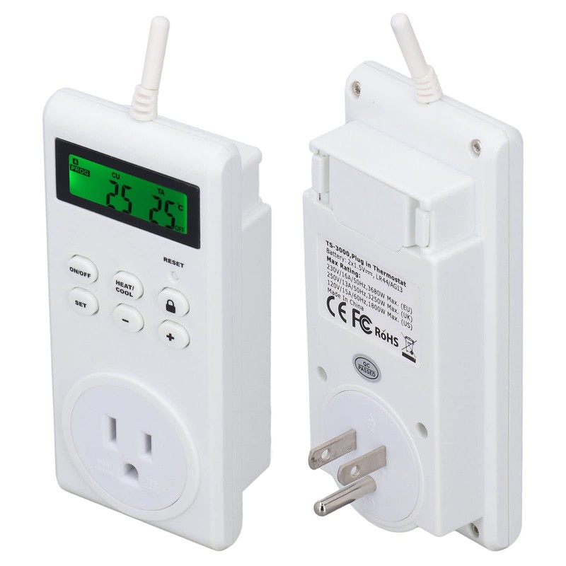 Programmable Smart Thermostat Plug Outlet, Digital Automatic Temperature Controller Socket