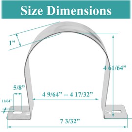 Dust Collection Hose and Pipe Holder Adjustable Hangers Bracket, Don’t Broken Like Plastic After Long Time, Durable Spray Iron, 5 PCS (Sliver, 4 Inch)