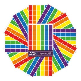 Ashton and Wright - Easy Peel Colour Coding Labels - Oblong Stickers - 18 x 12mm - Bright (Pack of 540)