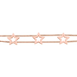LuckyLy Pulseras Mujer con Dijes de Estrella, Acero Inoxidable con Baño de Oro Rosa 18k – Accesorios para Mujer Ideales como Regalos para Mujer Cumpleaños Originales y Novia, Modelo Sima