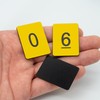 StayMax: Numbered Plastic License Plate Rectangular (0-50, Yellow)