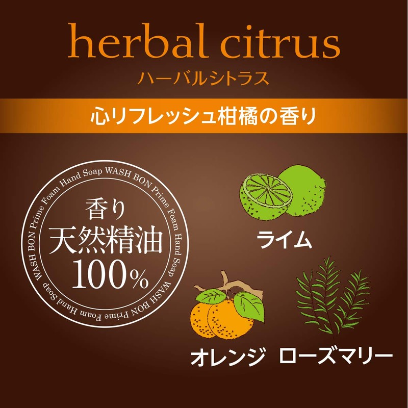 Saraya Washbon Prime Foam Herbal Citrus Refill, 16.9 fl oz