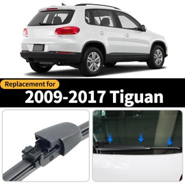Juego de limpiaparabrisas trasero, brazos y escobillas de limpiaparabrisas para Volkswagen Tiguan 2009-2017, conjunto de limpiaparabrisas trasero y brazo de 2009 a 2017