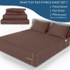 Moonsea 4 Piece Bed Sheet Set Fits 16-24" Air Mattress
