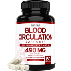 Blood Circulation Supplements (150 Count) Leg Circulation with Diosmin - Blood Flow Supplements for Men & Women - Spider & Varicose Veins For Legs Support - Vegan & Non GMO - 3rd Party Tested