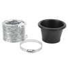 Turbo Air Intake Pipe Funnel Kit Universal Rubber Carbon Fiber