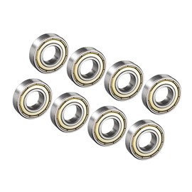 Motoforti Universal 6002ZZ Ball Bearing, Double Shielded 6002-2Z 80102 Deep Groove Bearings, 15mm x 32mm x 9mm, High Carbon Steel, Chrome, 8pcs