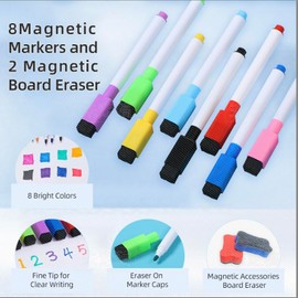 2 PCS Magnetic Dry Erase Whiteboard for Fridge, 9"x12"Magnetic White Board for Fridge, Small Magnet whiteboard for Home, Kitchen Organizer and Planner, Fridge Whiteboard Magnetic (Whiteboard, A4×2)