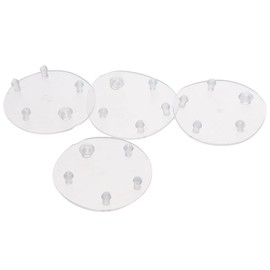 Upluckey Replacement 4Pcs Circular Long Term Use White Sealing Washer Keep Clean TPE Toilet Flapper Seal Toilet Tank