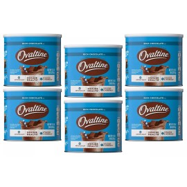 Nestlé 6 Cans Ovaltine Rich Chocolate Powdered Flavored Drink Mix Hot Cold Milk 18 oz