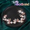 Catery Crystal Wedding Headband Flower Hair Vine Silver Bridal Headpieces