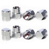 Circuit Performance VC3 Series Silver Aluminum Valve Stem Caps (8