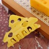 Cheese Hair Claw Clip, Triangle Hollow Design, Yellow Food Shape