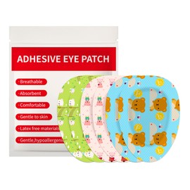 AndicAge 45pcs Kids Adhesive Eye Patches Cartoon Breathable Light Blocking Adhesive Bandages for Boys Girls Toddler, 3 Styles