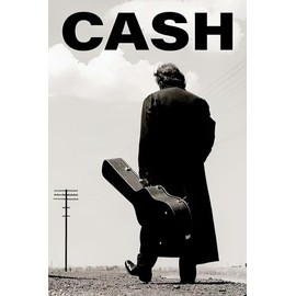 Johnny Cash - Music Poster (Walking With Guitar Case - B&W) (Size: 24" x 36")