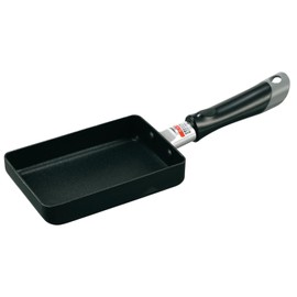 Kakusee KN-03 Egg Pot, Convenient Size for Bento Boxes, For Gas Fire, Fluorine Resin Treatment, Non-stick, Easy Care, Kuronic Chronic, Black