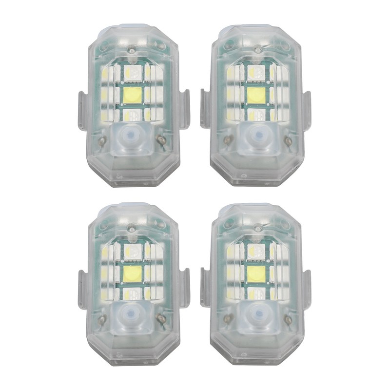 4Pcs LED Strobe Light High Brightness Waterproof Portable Wireless Flashing
