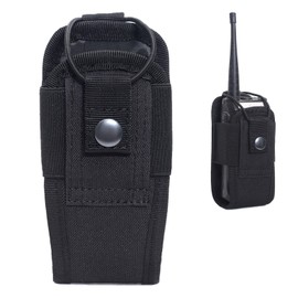 Multifunctional Bag for Walkie Talkie, Wireless Holder, Walkie Talkie Bag, Tactical Radio Bag, for Tactical Hunting Intercom Bag, Interphone Pouch, Black, Pack of 1