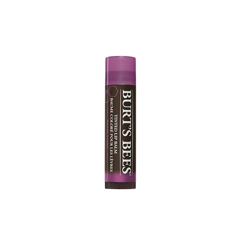 Burt's Bees Bálsamo labial tintado 100% natural, violeta dulce con