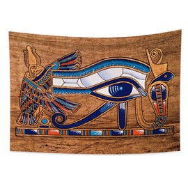 YONGFOTO 100 x 70 cm Ancient Egypt Tapestry Coloured Eye of Horus Eagle Head Wedjat Eye Mysterious Symbol Ancient Civilisation Wall Hanging Tapestries for Home Wall Decor Tablecloth Ceiling