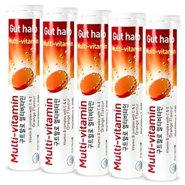 Guthalo Multi Vitamin Orange Flavored 20 Tablets x 5 Effervescent Vitamins / 구트할로 멀티비타민 Multi Vitamin 오렌지맛 20정 x 5개 발포 비타민