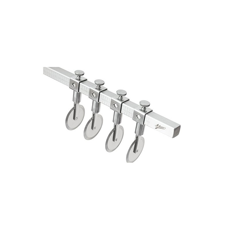 Ateco Multi Wheel Adjustable Dough Cutter with Lock - 2.2
