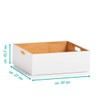 Zeller White Bamboo Storage Box, ca. 30 x 27 x