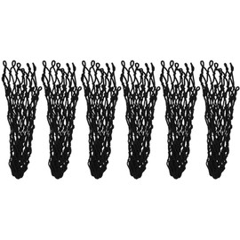 Billiards Mesh Bag, 6PCS / Set Cotton Thread Billiards Net Pockets Billiards Table Pocket Pool Table Accessories Billiards Net Bag Replacement for Billiards, 13.8inch Length (Black)
