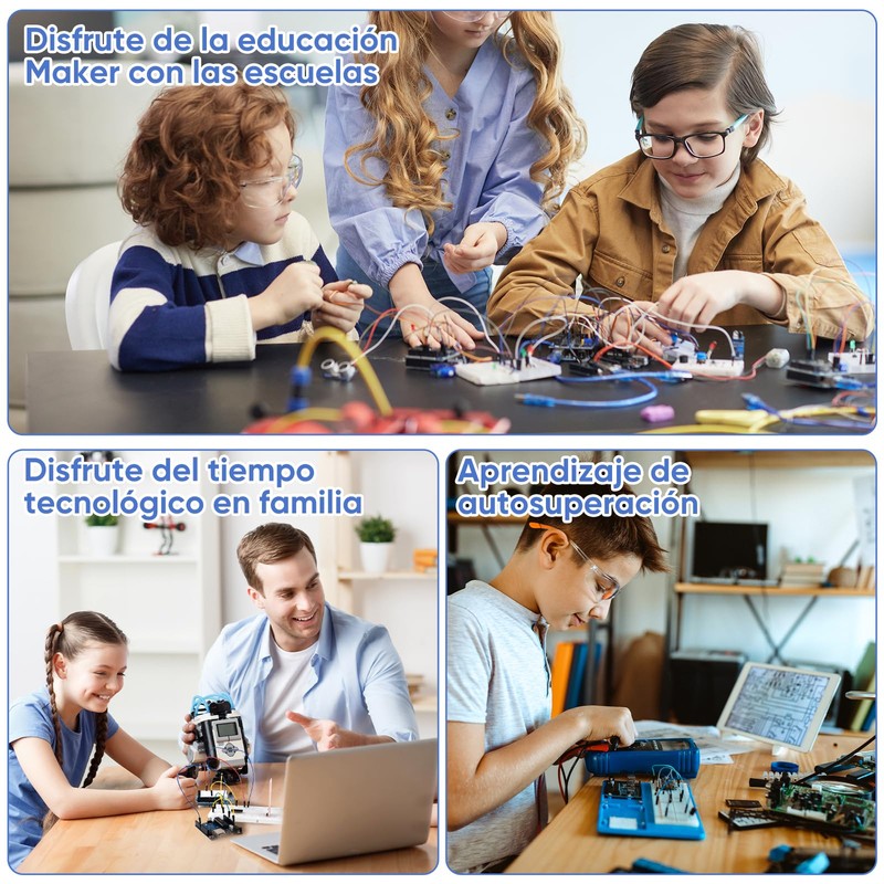OCCULO Kit de Componentes Electronicos, Protoboard, Kit de Electronica con