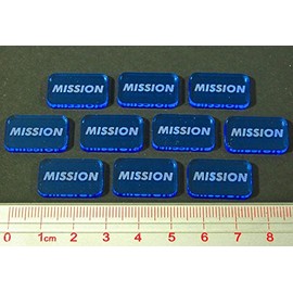 LITKO Space Wing Mission Tokens, Fluorescent Blue (10)