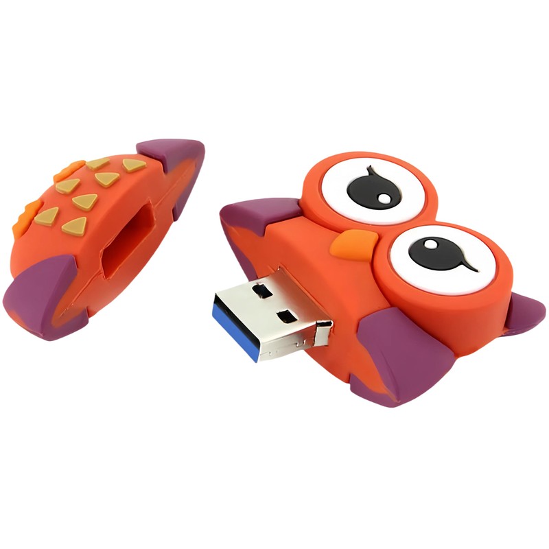 Ecoodisk 128GB USB 3.0 Flash Drive Cartoon Novelty Cute Owl