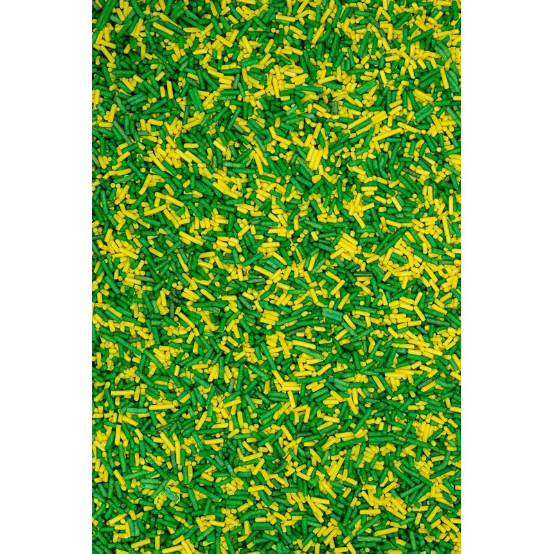 SPRINKLY - Matt Sugar Strands - Yellow & Dark Green
