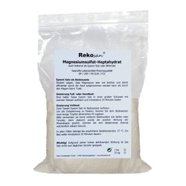 Rekosan® Magnesium Sulphate Epsom Salts, Epsom Salts, Food/Medical Quality Nature 1 kg