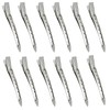 HUIKKJP 12pcs Professional Strong Hair Clips No Trace Stainless Silver