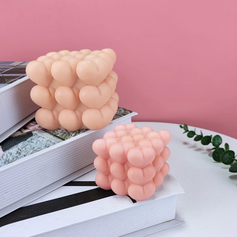 3D Heart Cube Aromatherapy Candle Silicone Mold Food Grade Candle