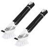 SUBEKYU Dish Brushes with Soap Dispenser, Kitchen Dish Scrubber Brushes