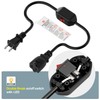 Double Break On Off Switch Extension Cord, 2-Prong/2 Outlet Polarized