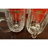 MIKASA CHRISTMAS TREE LEAD CRYSTAL SET OF 2 COFFEE TEA