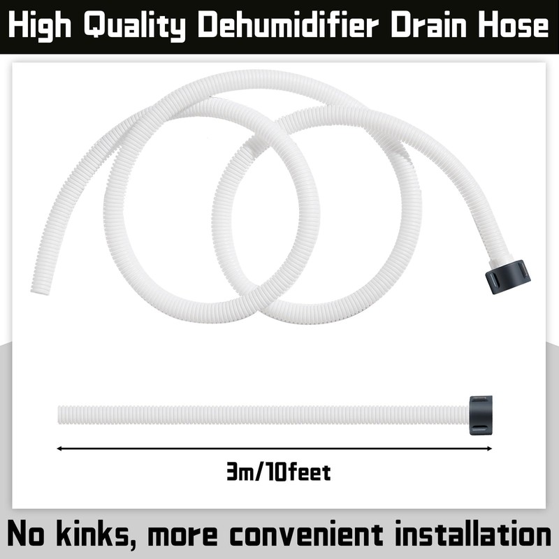 Conderyang Dehumidifier Drain Hose 3/4 Inches FHT Connection with Rust-Resistant