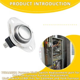 7624A3591 Furnace Limit Switch for Coleman Furnace Replacement Limit Switch L180,Furnace Replacement Limit Switch L180F Fits for Coleman and York Furnace
