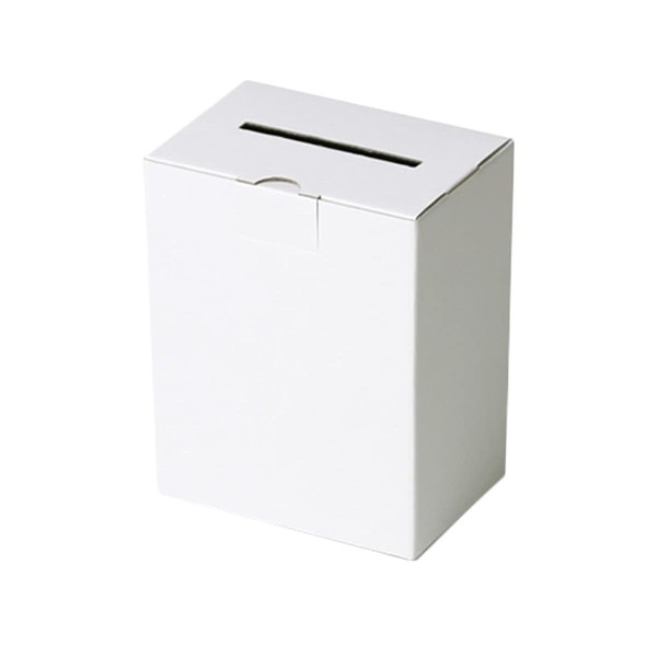 Earth Cardboard Donation Box, Cardboard, White, Set of 50, Includes Bottom Pads, Small, Width 5.1 x Depth 3.5 x Depth 6.2 inches (130 x 91 x 159 x 159 cm), ID0127